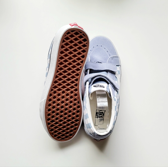 VANS Sk8-Mid Reissu Color Theory Checkerboard Ashley Blue Youth 6 - Picture 5 of 8